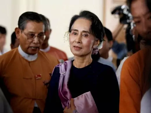 Myanmar's National League for Democracy leader Aung San Suu Kyi leaves after she attended as an observer for opening of the new upper house of parliament in Naypyitaw February 3, 2016. After decades of struggle, hundreds of lawmakers from Aung San Suu Kyi's camp will form Myanmar's ruling party on Monday, with enough seats in parliament to choose the first democratically elected government since the military took power in 1962 (Reuters/Soe Zeya Tun).