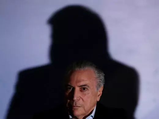 Brazil's President Michel Temer looks on during a news conference at the Planalto Palace in Brasilia