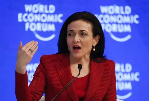 Sheryl Sandberg, Chief Operating Officer and Member of the Board, attends the annual meeting of the World Economic Forum (WEF) in Davos