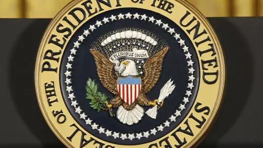 The Presidential Seal in the White House in Washington