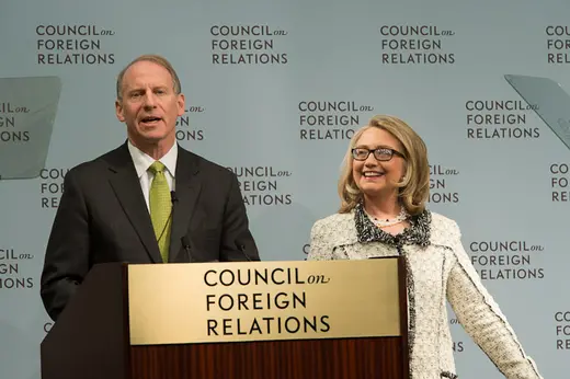 Hillary Clinton and with Richard N. Haass