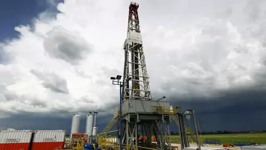 Shale gas fracking facility