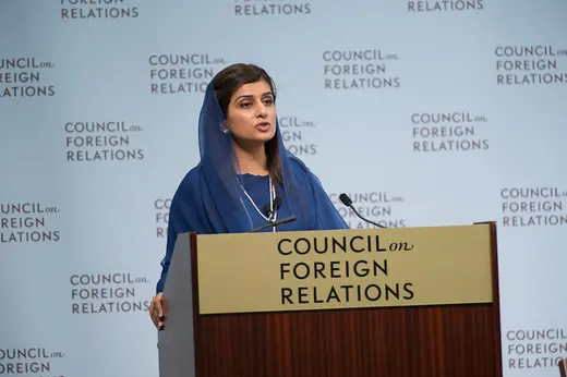 Hina Rabbani Khar at CFR