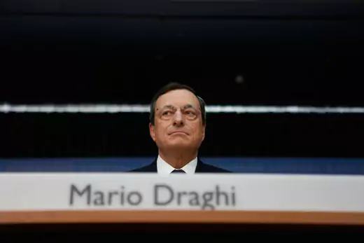 European Central Bank President Mario Draghi speaks during a press conference in Frankfurt on September 6, 2012, announcing the bank's new bond-buying program. Alex Domanski/Reuters 