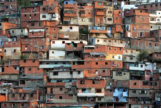 Shantytown homes in the Petare neighborhood of Caracas, Venezuela.  AP Images/Leslie Mazoch