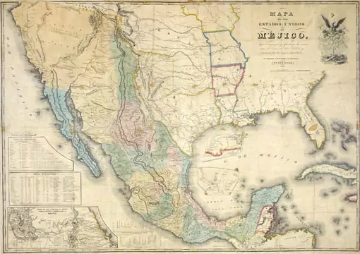 Map of the United States in 1847, just before the end of the Mexican-American War. Wikimedia