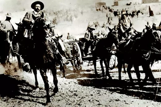 Pancho Villa at the head of his rebel army. AP