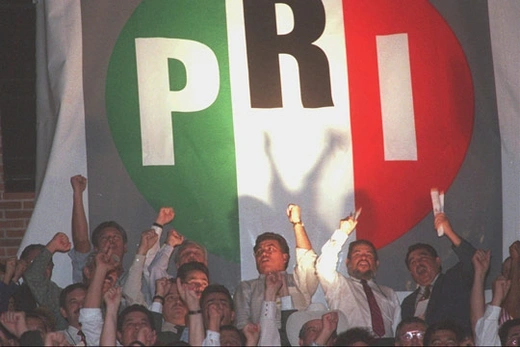A 1996 party congress for the PRI. Miguel Juarez/AP