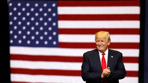 Trump and U.S. Flag