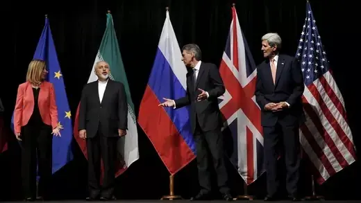 Diplomats meet in Vienna for nuclear talks in July 2015.