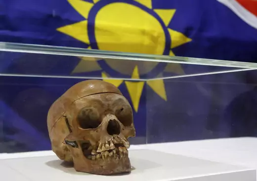 Human skull from Namibia Genocide