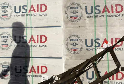 Shadow on USAID boxes