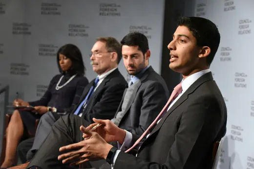 Founder and CEO of MAC Energy Advisors Tracy B. McKibben, the Department of Energy’s Solar Energy Technologies Office Director Charlie Gay, Greentech Media Senior Vice President Shayle Kann, and Philip D. Reed Fellow for Science and Technology Varun Sivaram discuss solar power and clean energy innovation.