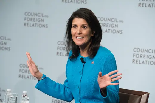 U.S. Permanent Representative to the United Nations Nikki Haley explains the U.S. agenda for its term as president of the UN Security Council.
