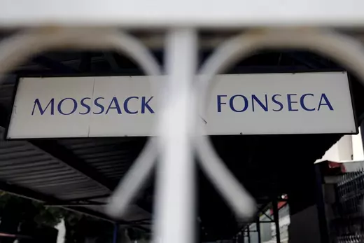 Mossack Fonseca law firm sign is pictured in Panama City, April 4, 2016