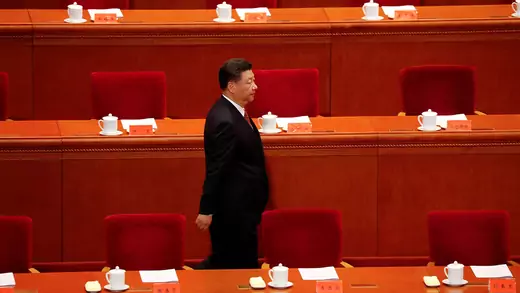 Chinese President Xi Jinping arrives at the Great Hall of the People in Beijng to celebrate the ninetieth anniversary of the People's Liberation Army, August 1, 2017.