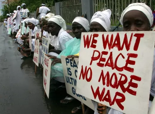 Liberian women peace demonstration
