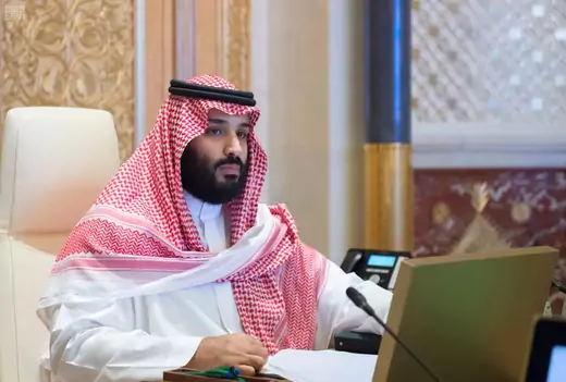 Crown Prince Mohammed bin Salman presides over a meeting in Riyadh.