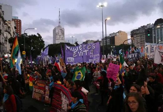 women protest argentina
