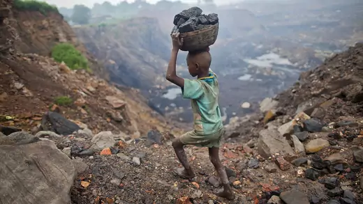 A boy carries coal in the eastern Indian state of Jharkhand.