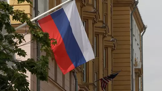 US and Russia flags 