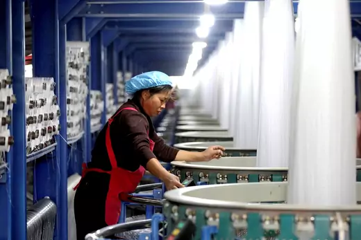 Factory worker in China 