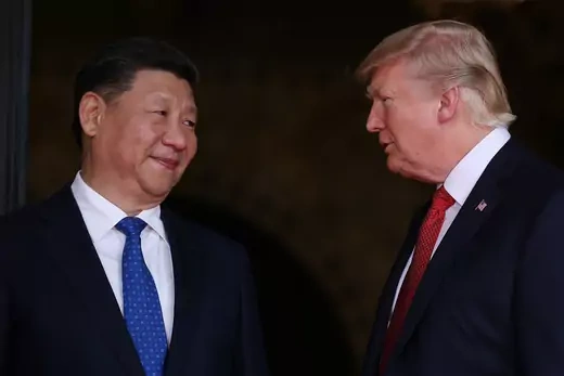 Donald J Trump meets Xi Jinping
