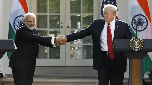 Indian Prime Minister Narendra Modi and U.S. President Trump hold a joint news conferences at the White House.