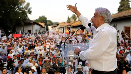 Mexican presidential candidate Andres Manuel Lopez Obrador
