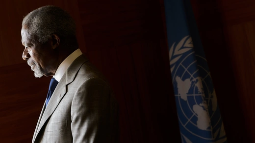 Kofi Annan at the United Nations in Geneva on July 20, 2012.