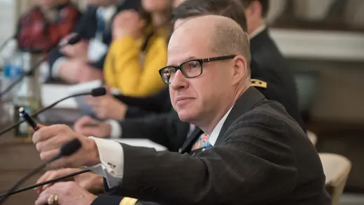 Jeane J. Kirkpatrick Senior Fellow for National Security Studies Max Boot calls on a roundtable participant at the annual Term Member Conference.