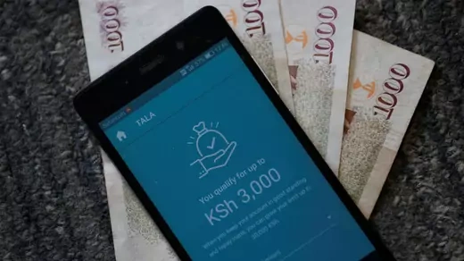 Tala app, an online financial micro lending platform is seen on a mobile phone in this photo illustration taken May 23, 2018. 