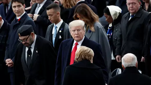 U.S. President Donald Trump attends a commemoration ceremony for Armistice Day in Paris, France on November 11, 2018. 
