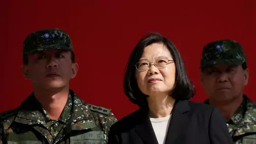 Taiwan's President Tsai Ing-wen visits the Sixth Army Command, ahead of Lunar New Year, in Taoyuan, Taiwan, January 25, 2019.