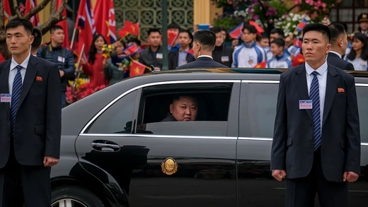 Kim Jong-un arrives in Lang Son, Vietnam.