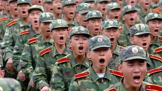 Recruits of the People's Liberation Army, the world’s largest standing military.