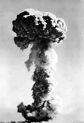 China's atomic test in the Gobi desert of Xinjiang province.