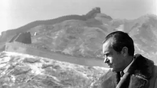 President Nixon near the Great Wall of China in 1972.