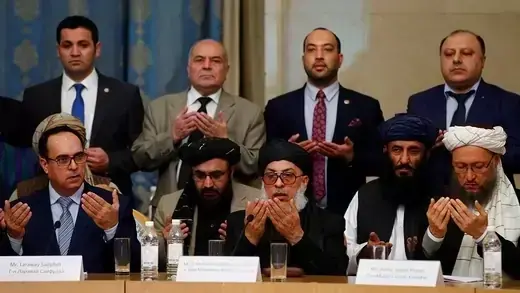 The Taliban’s delegation to Doha attends a meeting in Moscow following the latest round of peace talks.