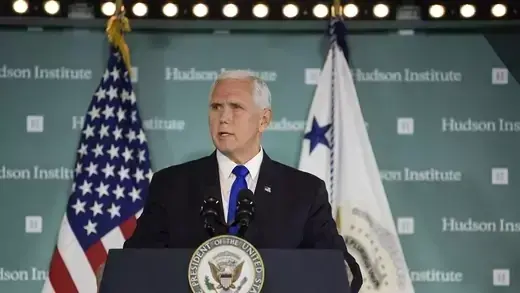 Mike Pence speaks at the Hudson Institute. 