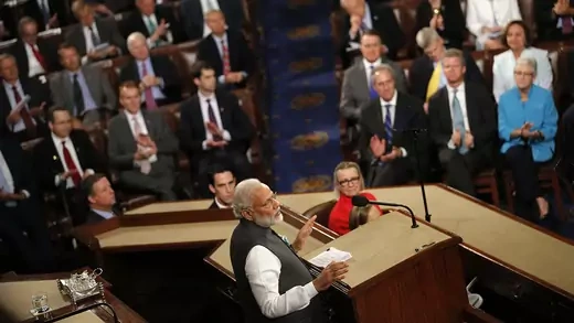 India Prime Minister Narendra Modi addresses a joint meeting of Congress in the House Chamber on Capitol Hill in Washington, U.S., June 8, 2016.