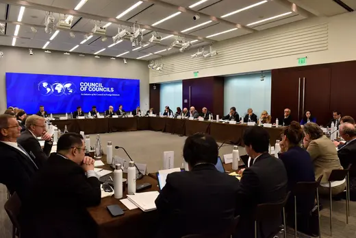 Participants in discussion at the Council of Councils eighth annual conference in Washington, DC. 