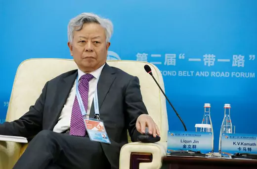 Asian Infrastructure Investment Bank President Jin Liqun at the second Belt and Road Forum for International Cooperation in Beijing, China, on April 25, 2019. 