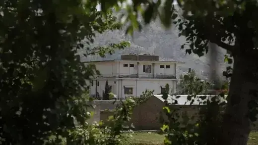 The compound where al Qaeda leader Osama bin Laden was killed in Abbottabad, Pakistan.