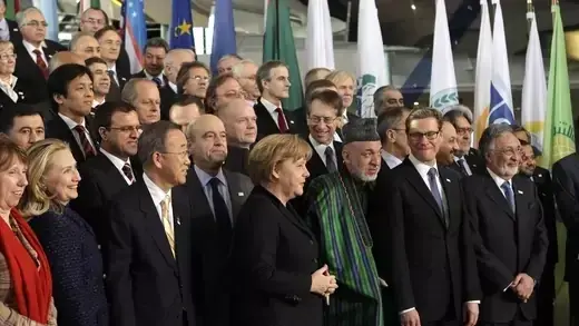 Foreign ministers and world leaders at the international conference on the future of Afghanistan in Bonn, Germany.