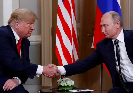 U.S. President Donald J. Trump and Russian President Vladimir Putin meet in Helsinki.