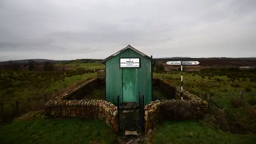 An abandoned customs post in Ireland. 