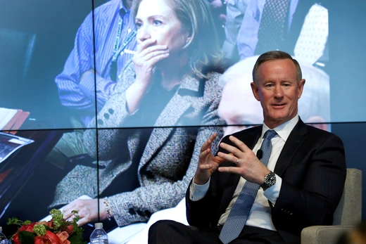 Admiral William McRaven (Rtd.) speaks during a Reuters Newsmakers event in New York in May 2019.