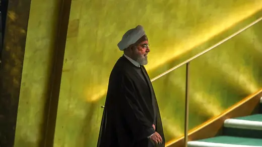 Iranian President Hassan Rouhani attends the 74th UN General Assembly in New York City. 