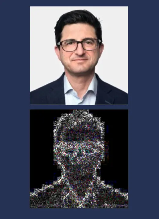 Figure 1: Analysis by fotoforensics (black is the unaltered image; white indicates a change).